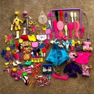BARBIE DOLL TOY ACCESSORIES & THE OLYMPIC GYMNAST BARBIE